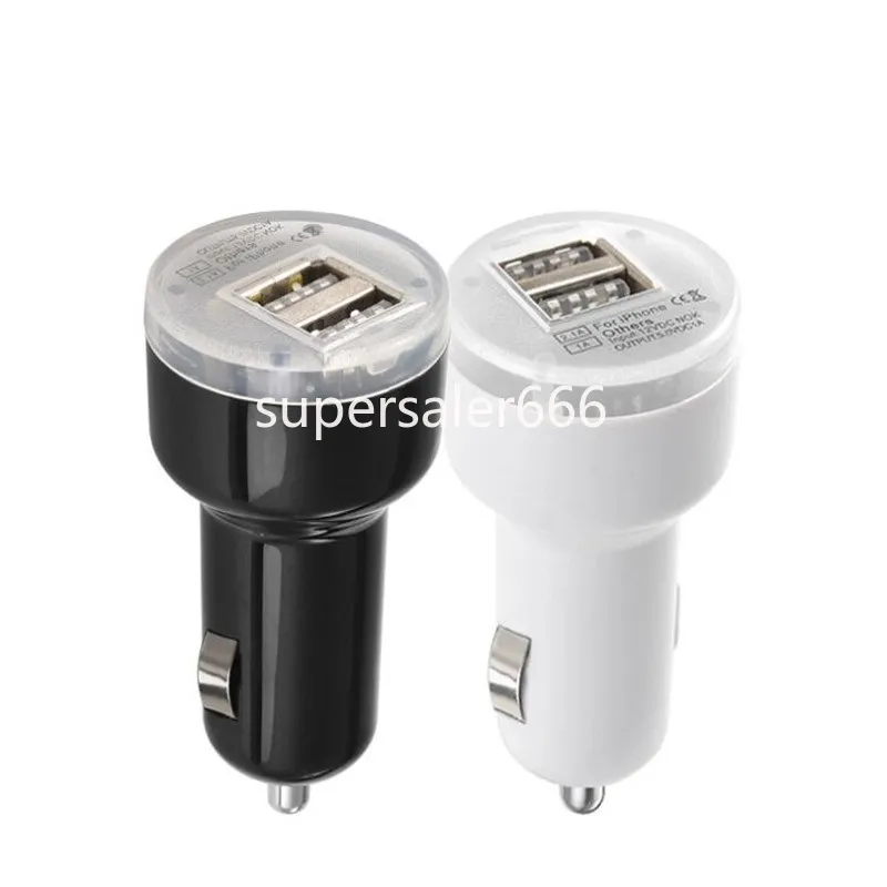 Dual Port 2,1 A USB Auto Ladegerät Tragbare Auto Power Adapter für Samsung S10 S20 iPhone 15 14 13 11 12 Android telefon gps s1