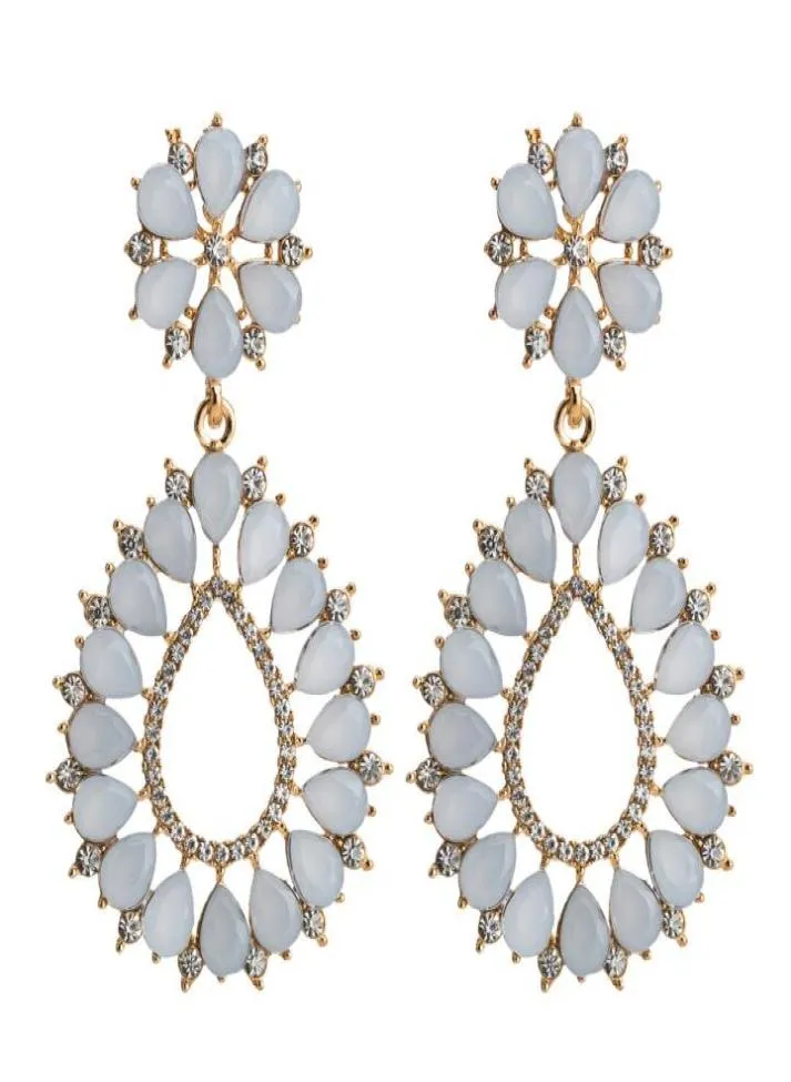 Modische Ohrringe im Luxus-Stil, mit Glassteinen gepflastert, baumelnde Ohrringe mit Bling-Kristall-Tropfenohrringen für Damen 4768586