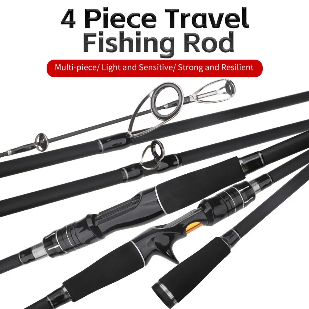 Boat Fishing Rods 4 Section Fishing Rod Travel Rod Carbon Portable Fishing  Pole Casting/Spinning Fish Pole Lure Weight 10 25g 231201 From Huo05,  $17.06