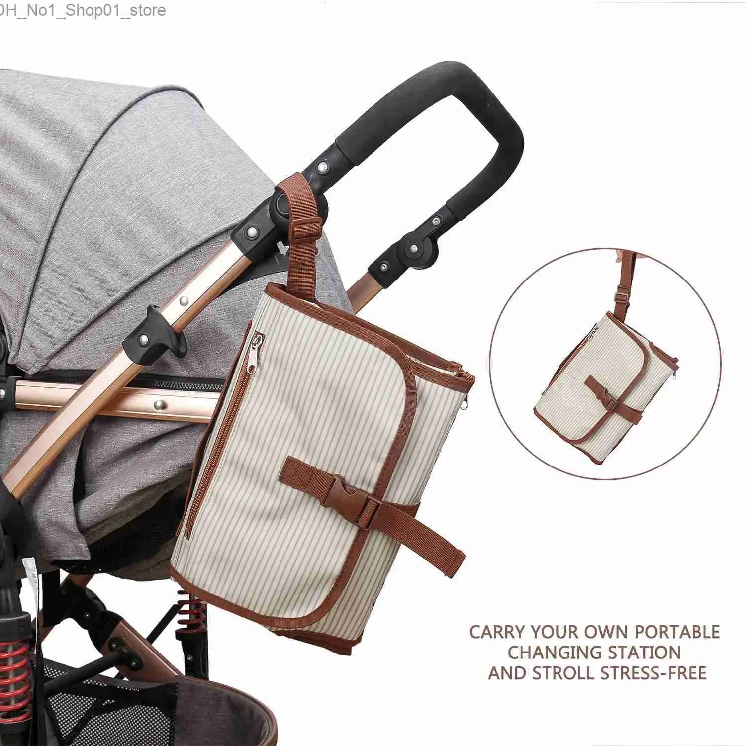 Aankleedkussenhoezen Draagbaar luieraankleedkussen met ingebouwd hoofdkussen Luiertas voor baby's Multifunctionele Baby cambiador bebe portatil Waterdicht Q231202