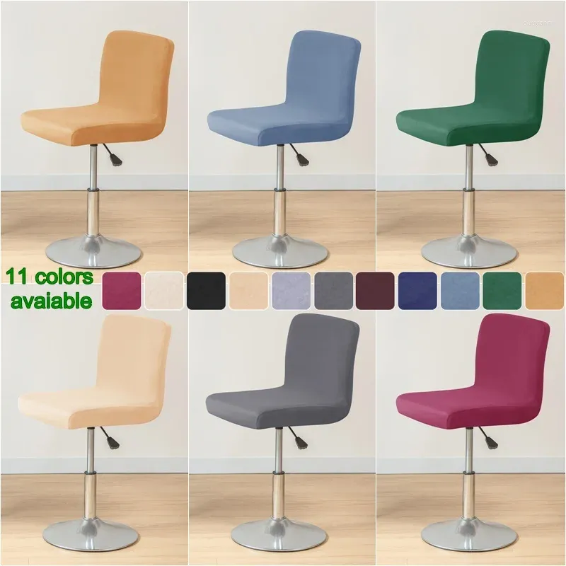 Chair Covers Water Repellent Bar Stool Cover Stretch Spandex Office Slipcovers Short Back For Dining Coffee House