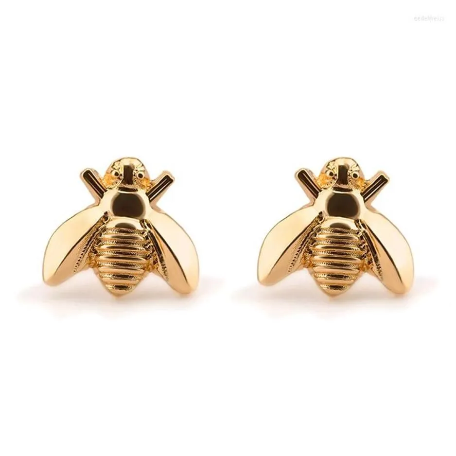 Stud Earrings Cute Gold Silver Color Honey Bee Creative Charming Female Animal Earring Accessories Fashion Girl Party Jewelry Gift244x