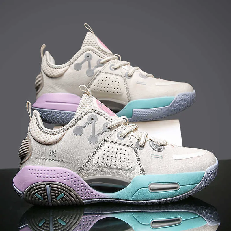 Fashion Solid Basketball Shoes Mens Marshmallow Non Slip Wear