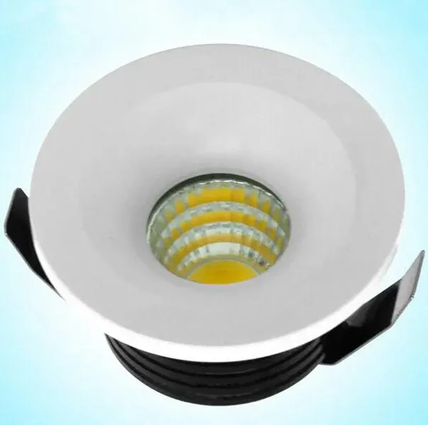 Super LED encastré micro miniature petit réglable mini 5 W LED downlight COB réglable vers le bas lumière chaude blanc froid AC85-265V