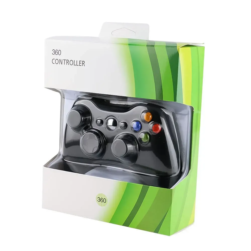 Poignée de console de manette de jeu filaire USB pour contrôleur Microsoft Xbox 360 Contrôleurs de jeux de joystick Gampad Joypad Nostalgic avec emballage de vente au détail LL