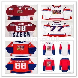 Republic Team Czech Jaromir Jagr David Pastrnak Pavel Kubina hockey Jersey embroidery customize any number and name