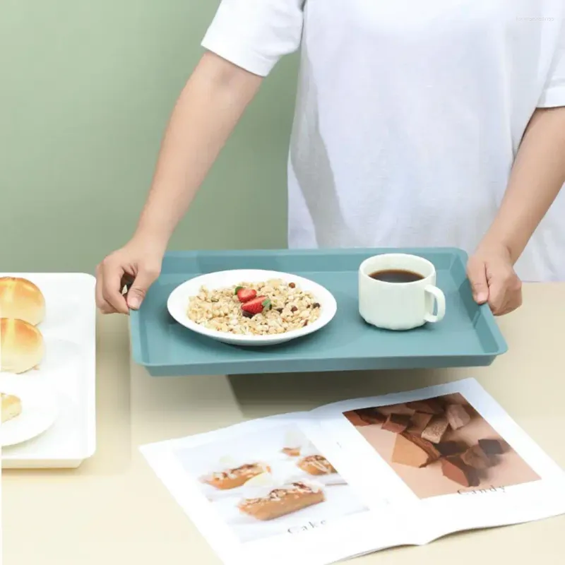 Plates Lightweight Tray Capacity Serving With Non-slip Base Bpa Free Reusable Plastic For Fruit Cookies Desserts Durable