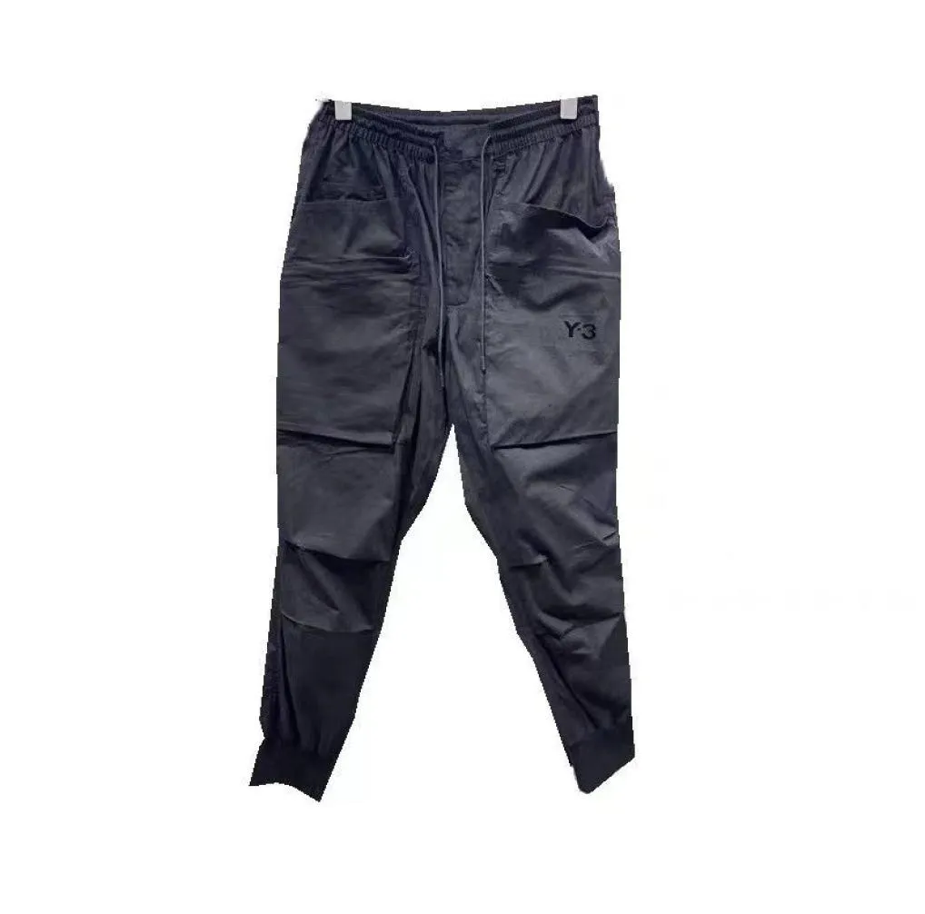 Herenbroeken Damesbroeken y3 Handtekeningletters Sport Cargo Polyester Dunne casual losse broek met zakken5861388