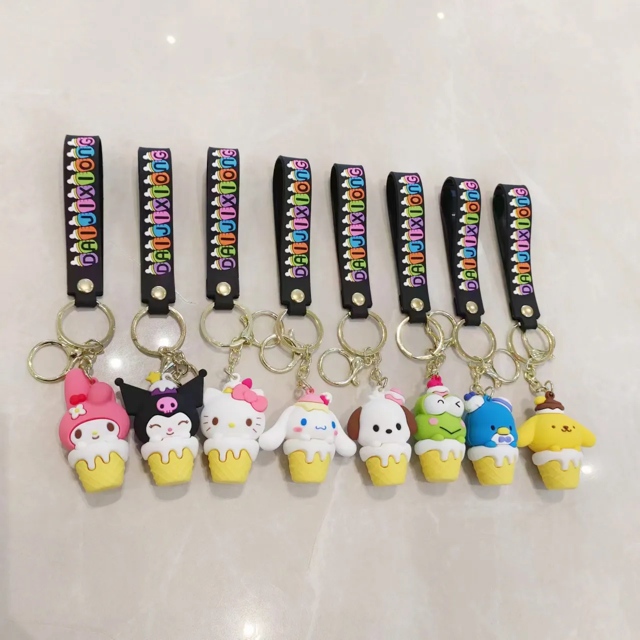 Cartoon Sweet Tube Kuromi Keychain Bag Pendant Cute Melody Car Keychain Doll