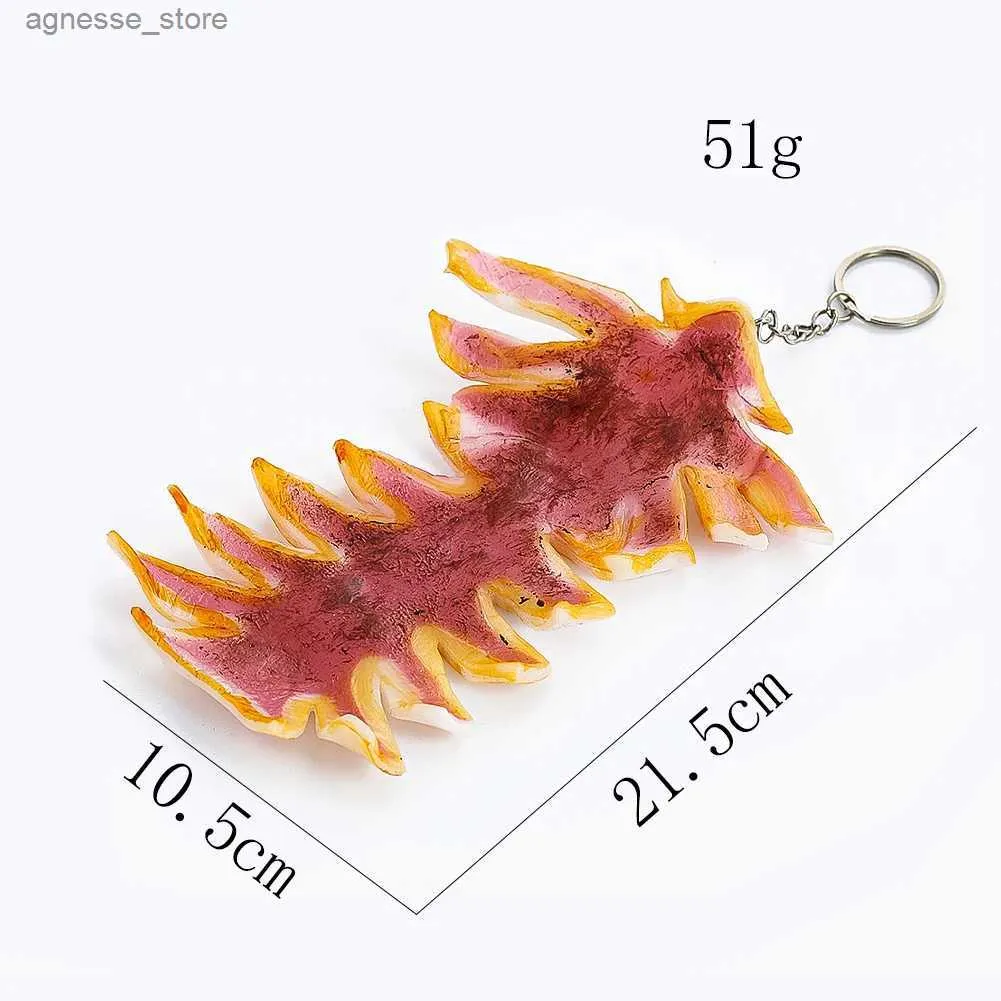 Keychains Lanyards Food Keychain Teppanyaki Squid BBQ Charms Restaurant Client Gift Chef Cook Keyring Children's Toy Promotional Gift R231201