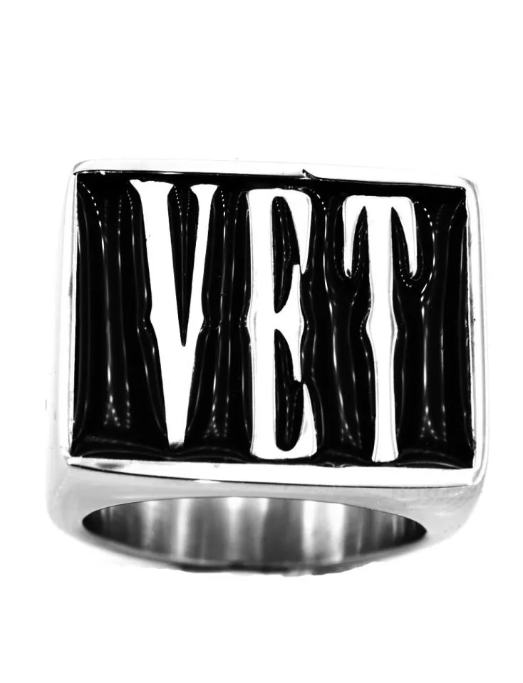 FANSSTEEL Op maat gemaakte naamring Roestvrij stalen sieraden 3 letters VET nummers initialen alfabet ring Gepersonaliseerd cadeau op maat5257246