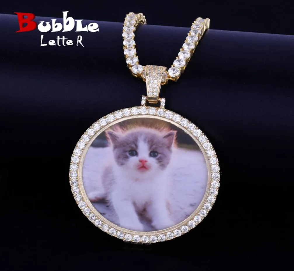 Accessories Customized JewelryCustomized Necklaces Bubble Letter Custom Circle Po Medallions Necklace amp Pendant Gold Color 1534294