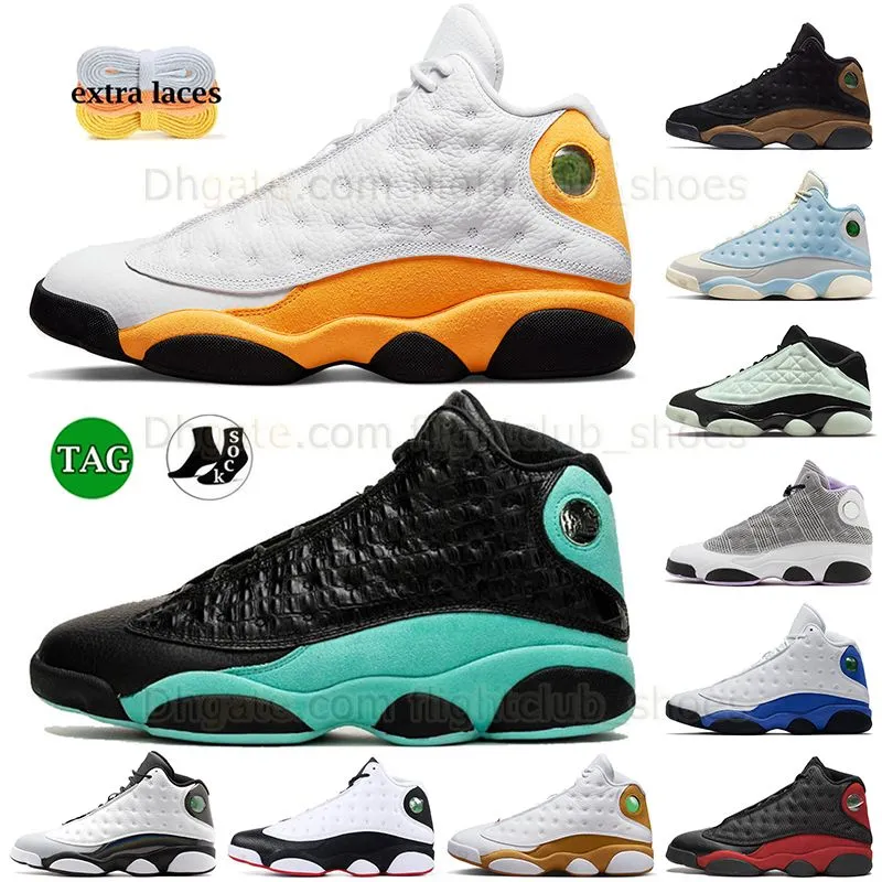 Jumpman 13 Originele 13s Basketbalschoenen J13 Del Sol University Rood Aurira Green Island Groen DMP Mode Heren Dames Sneaker Paars En Zwart Tarwe Outdoor Trainers