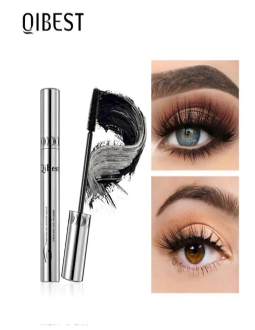 Qi makeup svart mascara 4d curling tjock mascara volym ögonfransar utgör vattentät förlängning mascara ögon kosmetics1990223