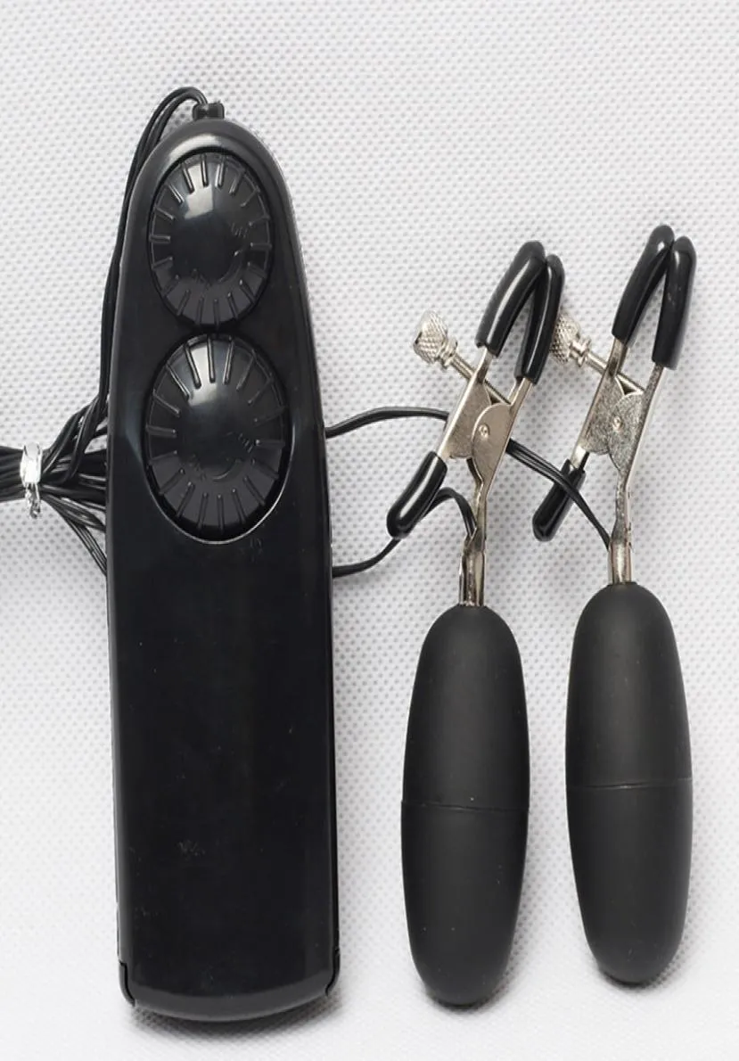 BDSM Bondage Toys Pinces à seins Ensemble réglable avec des œufs vibrants Vibrateur Jouets sexuels pour adultes pour femmes avec boîte de vente au détail 8850590