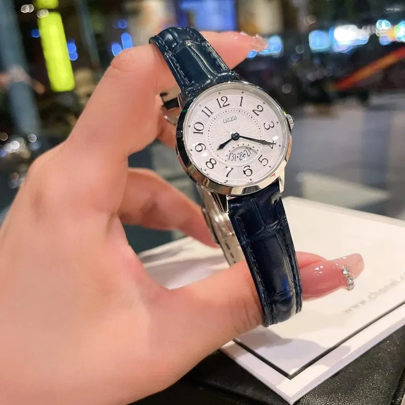 腕時計ハイエンドミニマリストビジネスレディースクォーツムーブメントベルトウォッチ29mmサファイアミラー5色にマークできるJJ