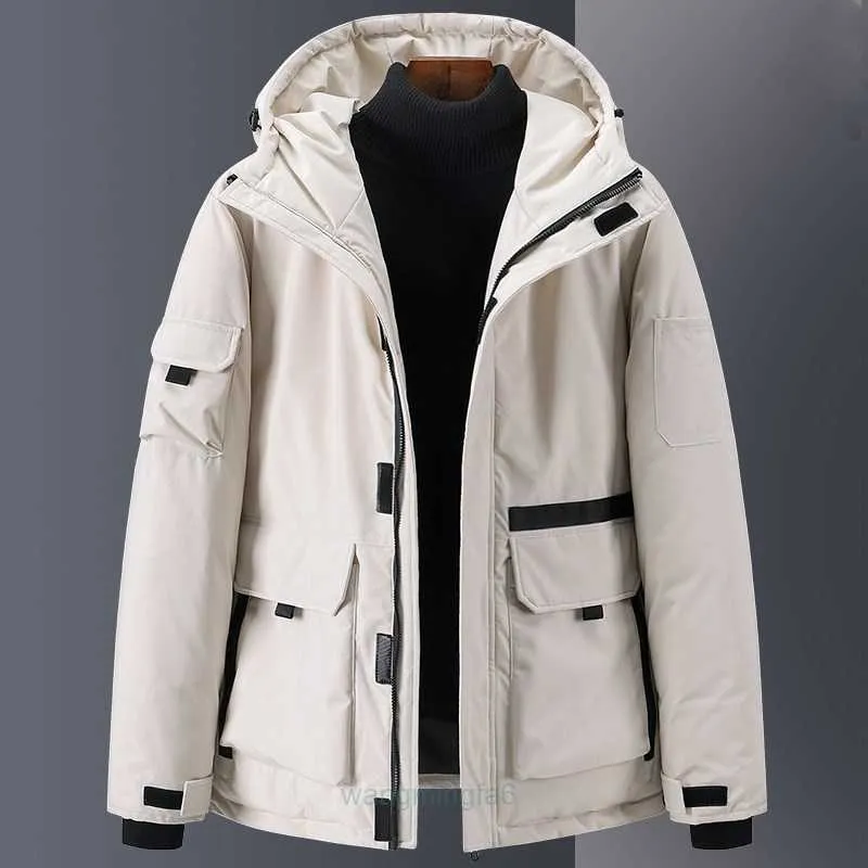 Kb22 Herren Parkas Daunen Herren Winter Neue Verdickte Freizeit Kanadischer Stil Outdoor Arbeit Paar Mode Jugend Jacke