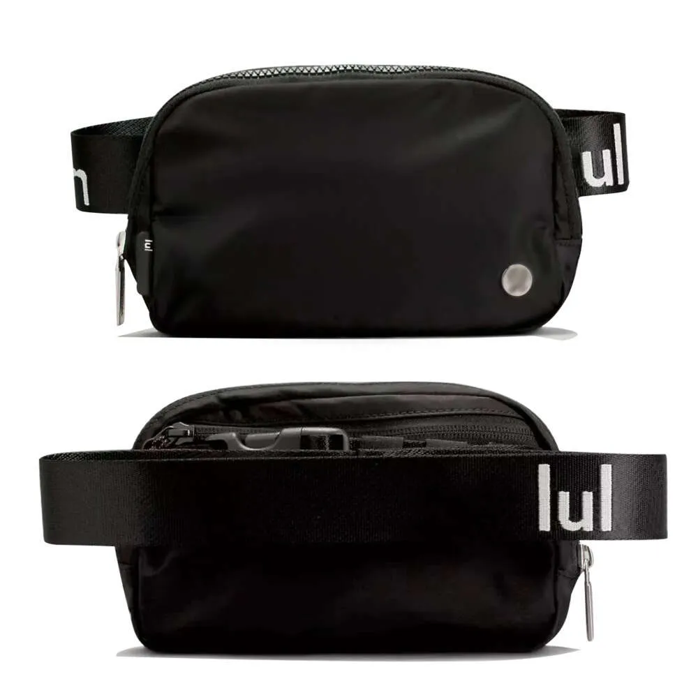 Lulu Outdoor Sport Yoga Belt Peito Bag Nylon Cintura Totes Homens Mulheres Lululemens Crossbody Bolsa Fanny Pack Lady Bags Bolsas Ombro 2023 Nova Bolsa de Viagem