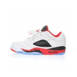 Basketball shoes Jumpman 5 White Red Black Sport designer shoes Fast Delivery With Box