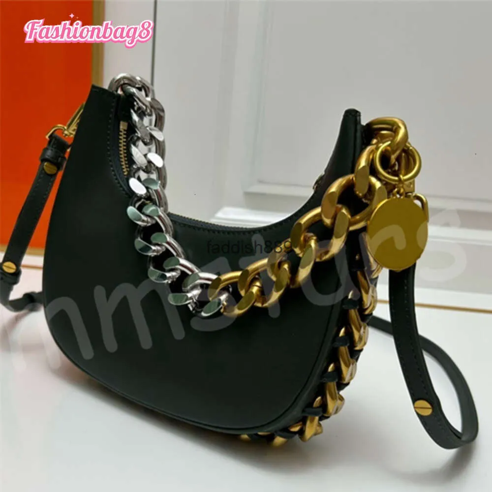 DHgate.com:Stella McCartney Medium Frayme Zipped Leather