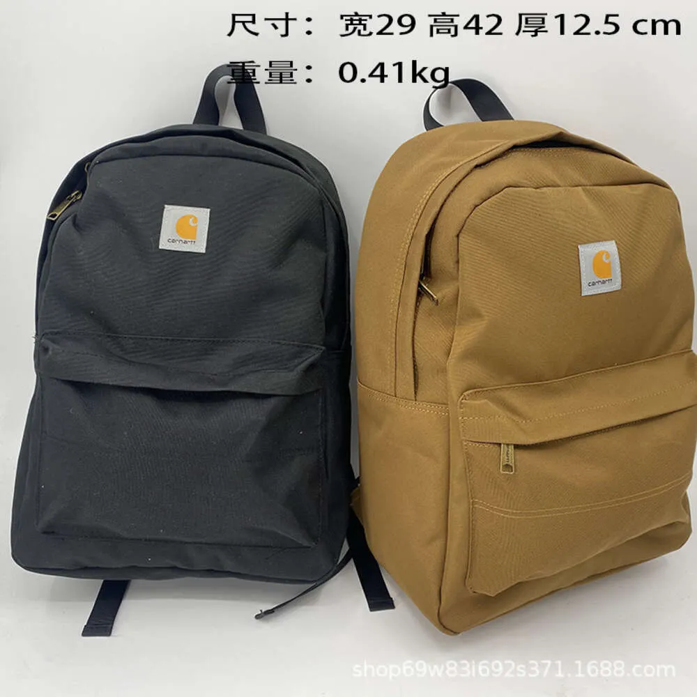 Borsa Carhart di design Zaino Carharrt Grigori Borsa computer casual di marca alla moda Zaino studenti da 26 litri di grande capacità