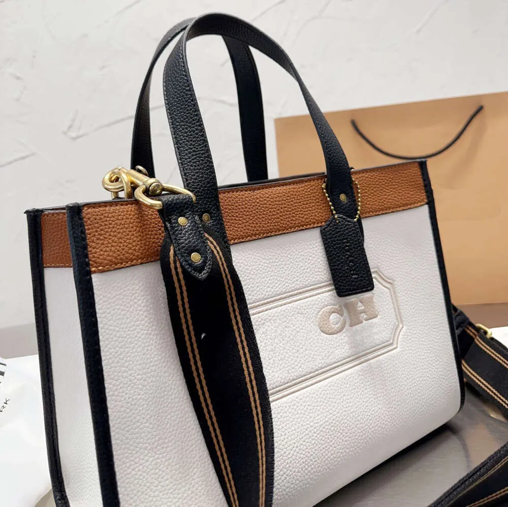 Sacs à cosmétiques Cas Tote Designer Sac à main Toile Lichee White Field Sac fourre-tout en cuir véritable Femmes Big Épaule Femmes Sac Bandoulière Luxe 231201