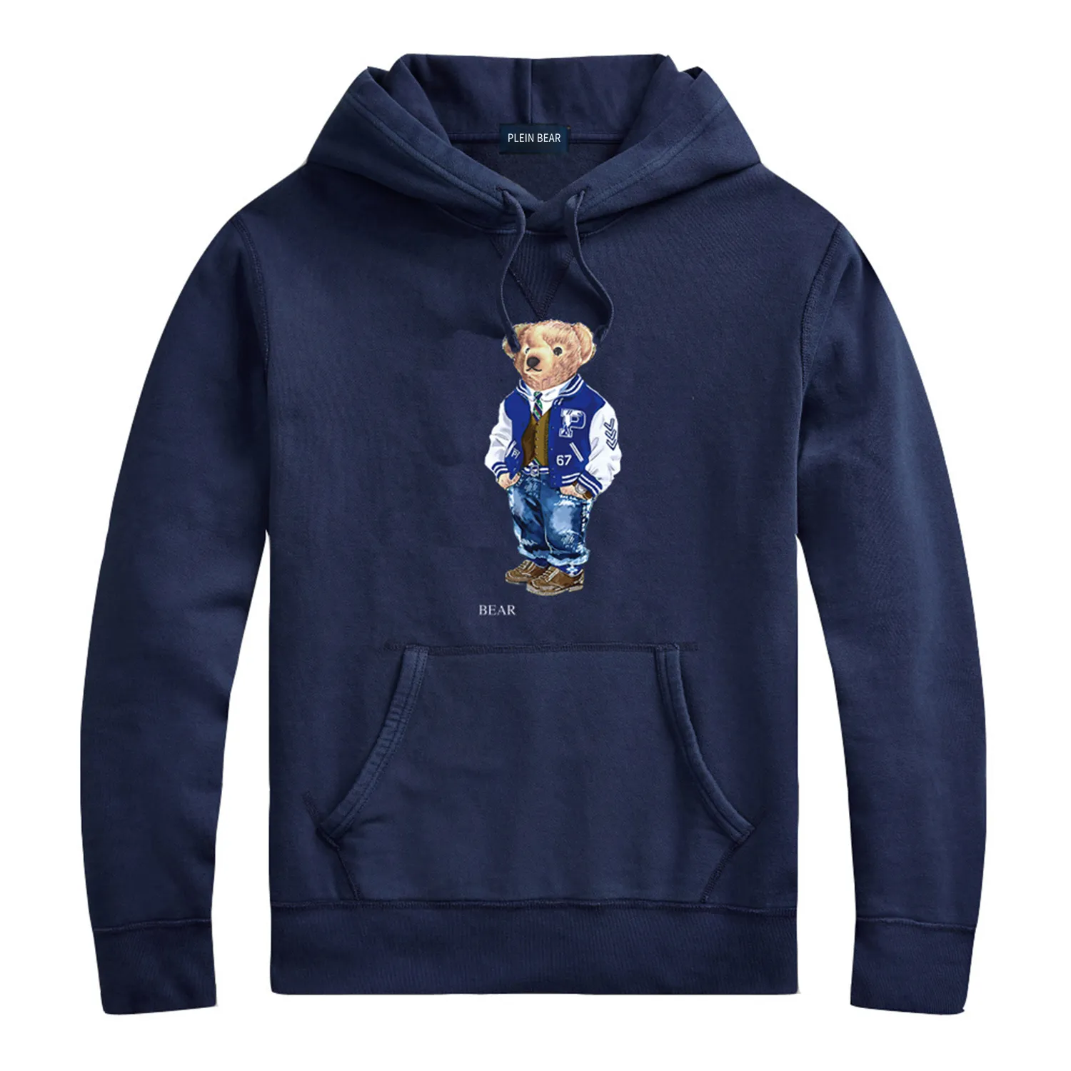 Plein Bear Brand Men Hoodies Sweatshirts دافئة سميكة من النوع الثقيل الهيب هوب السحب المميز Teddy Teddy Bear Hoodie 9049