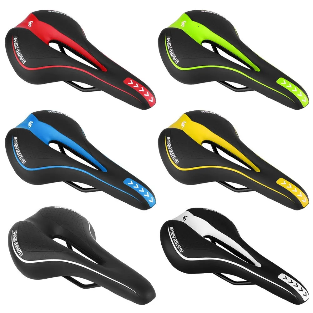 Groupes de vélo Selle de siège de vélo doux et confortable VTT respirant coussin de selle creuse route montagne coussin de siège équitation accessoires de cyclisme 231130