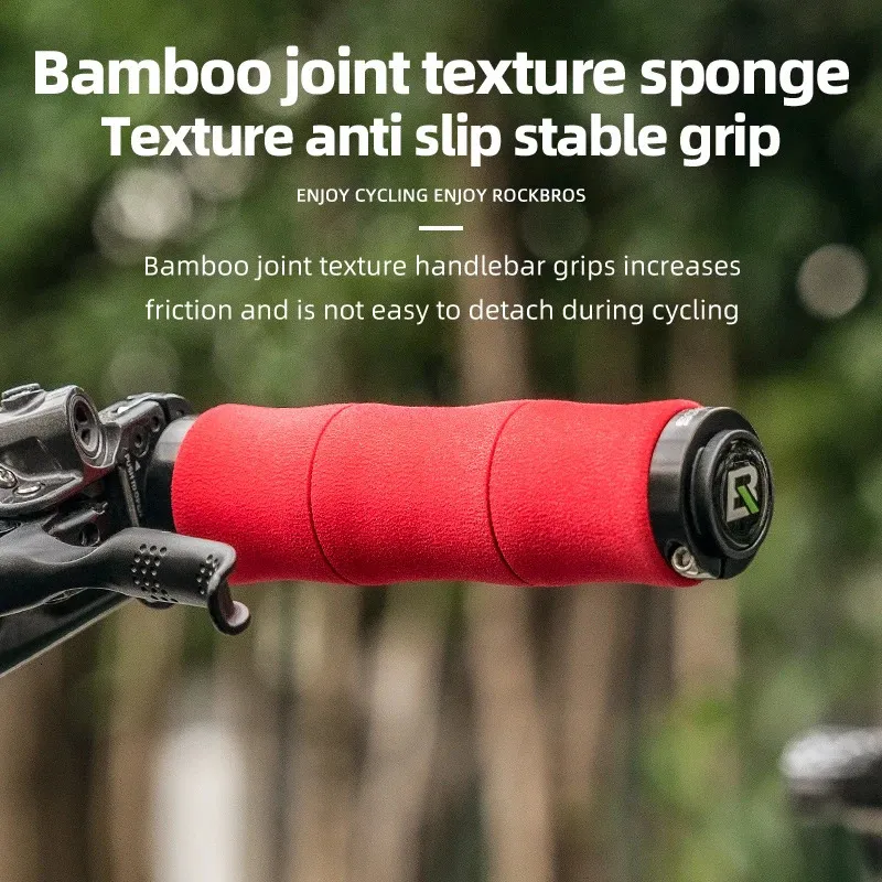 DHgate ROCKBROS Bike Grips EVA Bamboo Cycling Cuffs Ultralight Handlebar Grips Road Bike Accessories Sports Outdoors