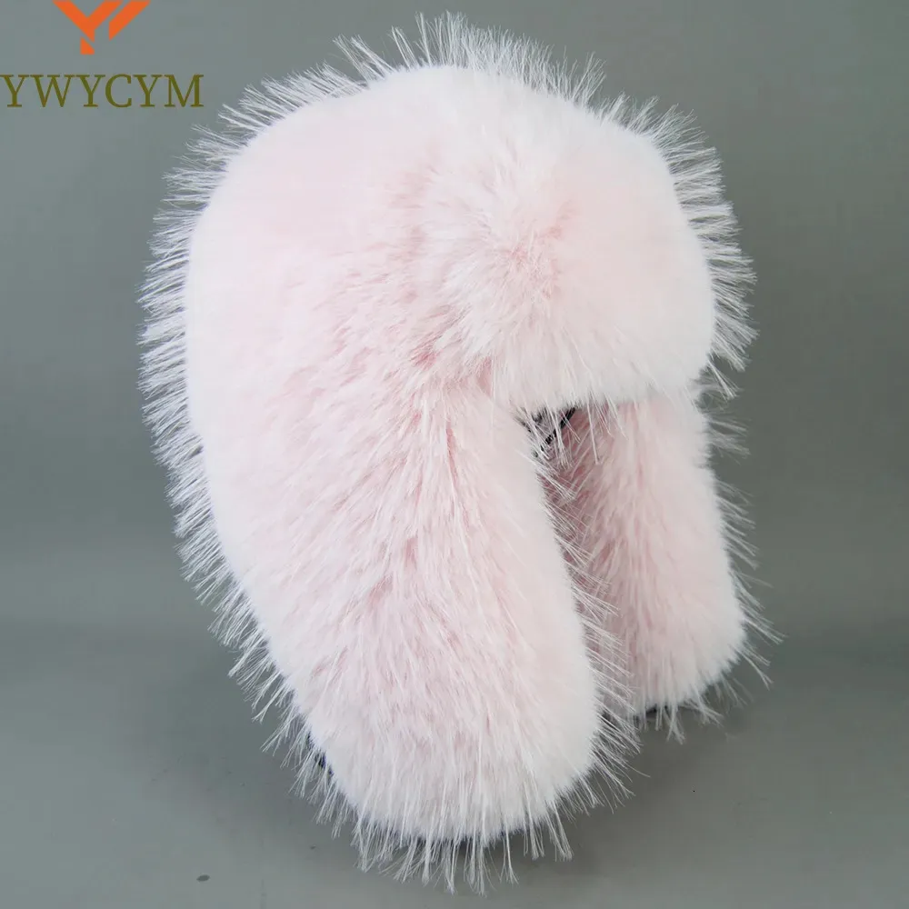 Trapper Hats Highend Luxury Artificial Hat Unisex False Raccoon Fur Hat Lei Feng Cap Ear Cap Real False Fur Hat 100% Top False Hat 231201