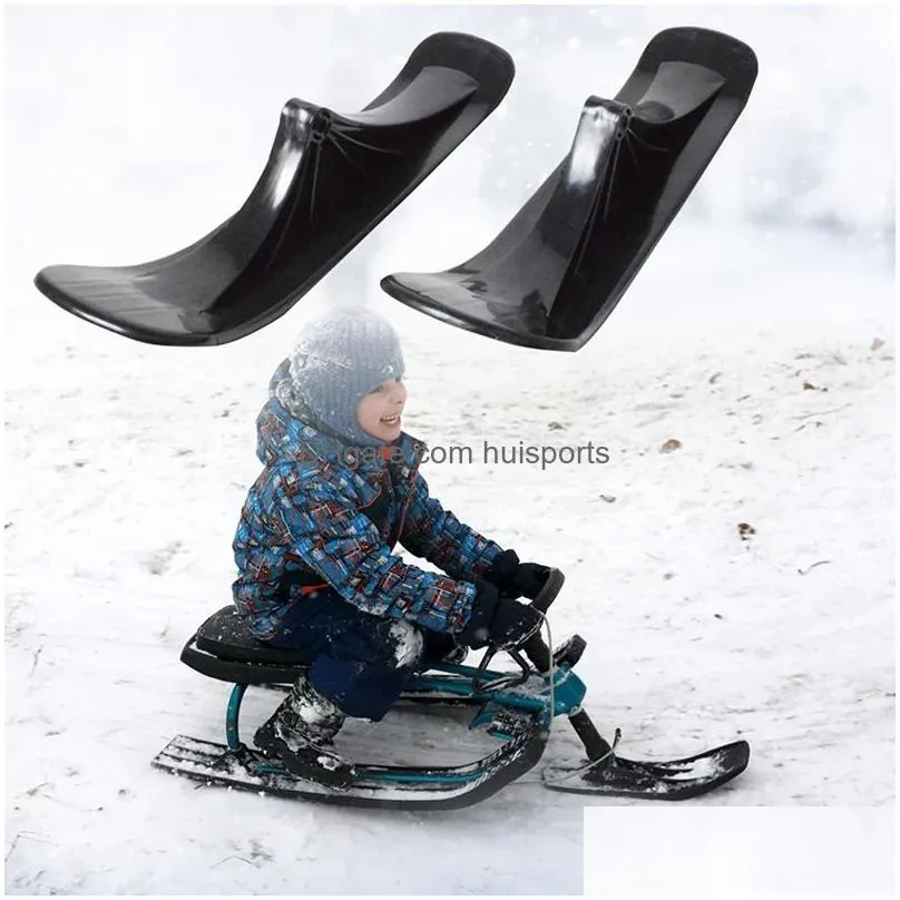 Luge 2pcs hiver stable scooter roue accessoire enfants sport planche à roulettes snowboards traîneau neige ski équitation traîneaux 231114 Drop de Dhltn