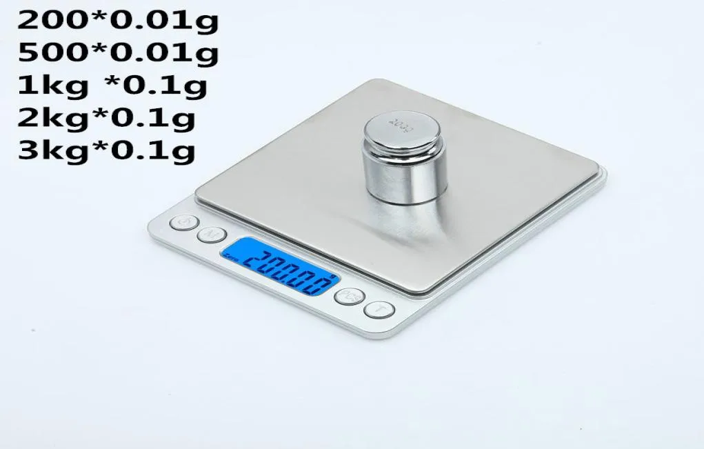 200500001G 1KG 2KG 3KG01G محمولة المجوهرات الرقمية الدقة مقياس الجيب الموسع مصغر LCD توازن إلكتروني الوزن 2005769