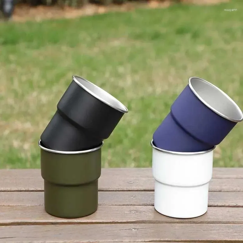 Bouteilles d'eau minimaliste en acier inoxydable, tasse pour Restaurant, échelle de thé, Camping et randonnée, pratique et Durable