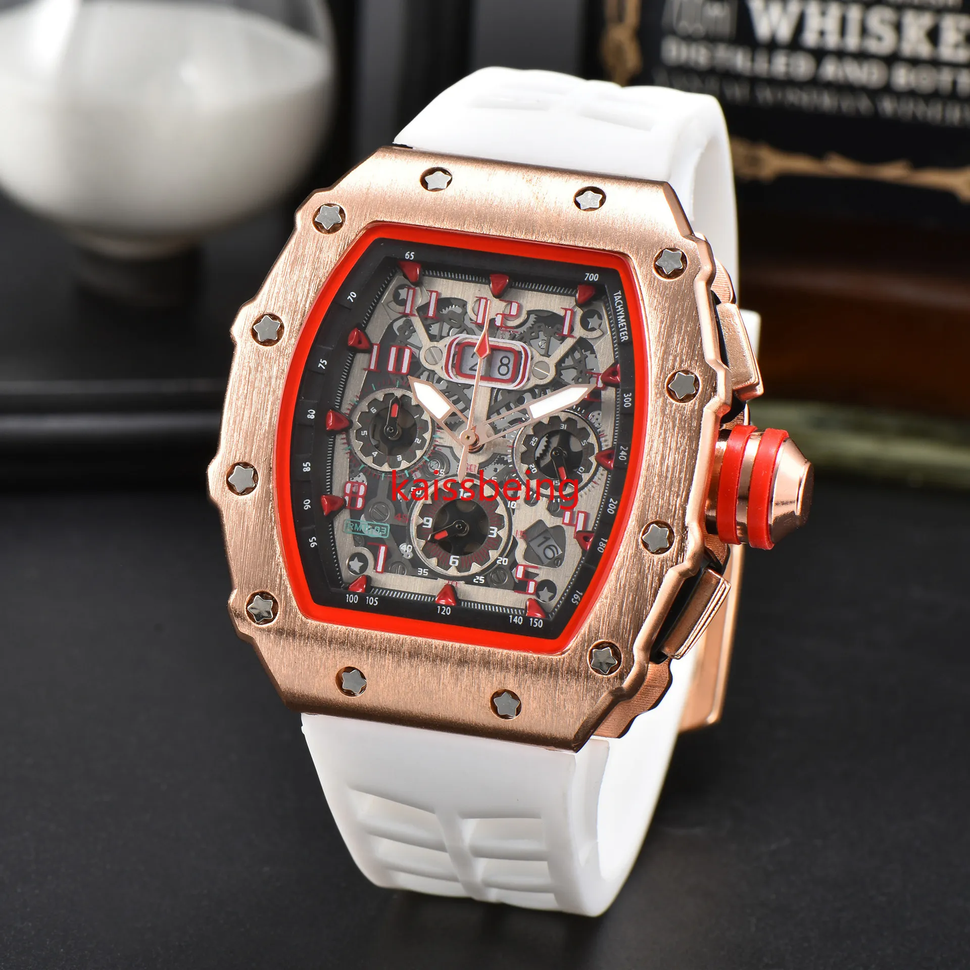 6-stifts multifunktionsrörelse Herrklocka Top Brand Luxury Watch Men's Automatic Watches