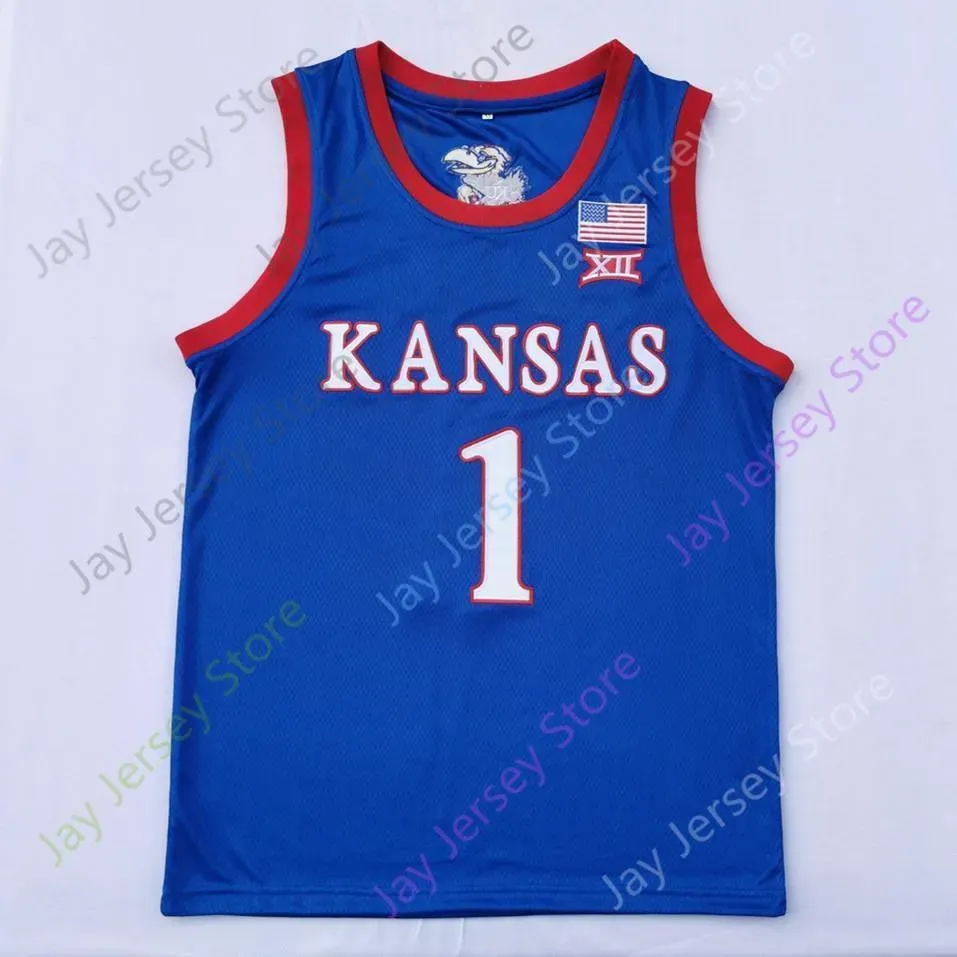 Kansas Jayhawks Basketball Jersey NCAA College Danny Manning Pierce Dajuan Harris Christian  Mitch Lightfoot Tyon Grant-Foster