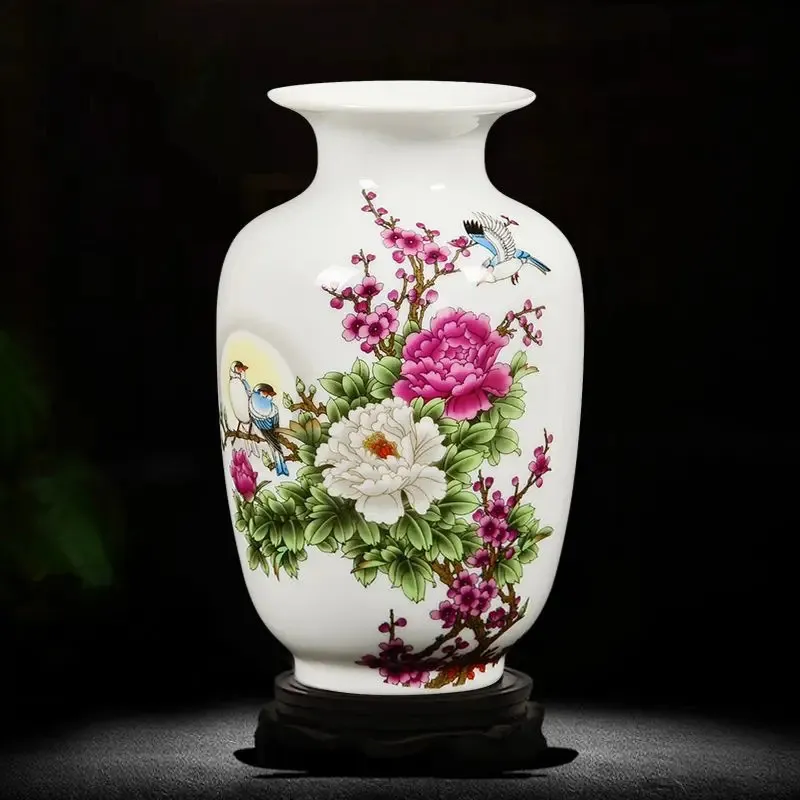 Canecas Jingdezhen Vasos de cerâmica Cerâmica Decoração Sala de estar Arranjo de flores Modern Home Simples TV Gabinete Presente 231130