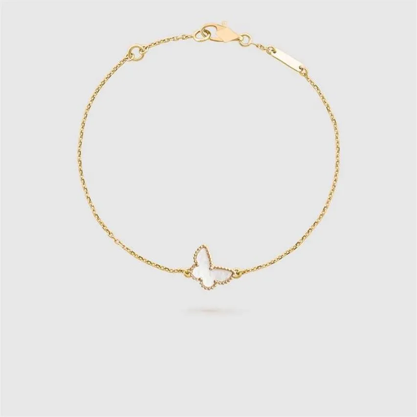 Designer butterfly Bracelet Rose Gold Plated chain Ladies and Girls Valentine's Day Mother's Day Engagement Jewelry Fade307R