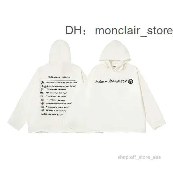 Maisons Margiela Mm6 Hoodie Sweatshirts Style Sweater Inverted Numbers Scrambled Irregular Quadrangle Label Fashion 1 390Z