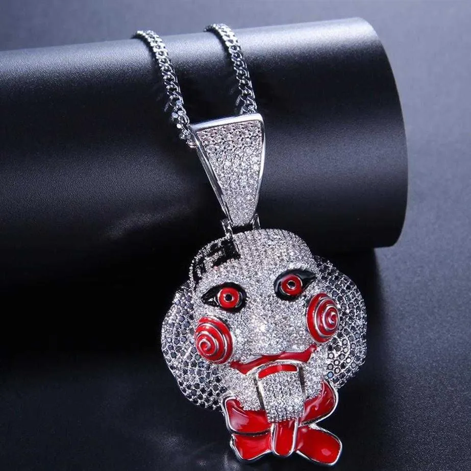 Hip Hop Statement Chunky Iced Out Bling 6ix9ine Chain Clown 69 Tekashi69 Necklaces & Pendants Saw Billy Chain Necklace Jewelry X07297d