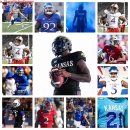 2023 Kansas Jayhawks Football Jersey 25 Kaleb Purdy 2 Lawrence Arnold 5 Doug Emilien 26 Krishawn Brown 5 O.J. Burroughs 7 Gage Keys 52 D.J. Withers 40 Devin Phillips