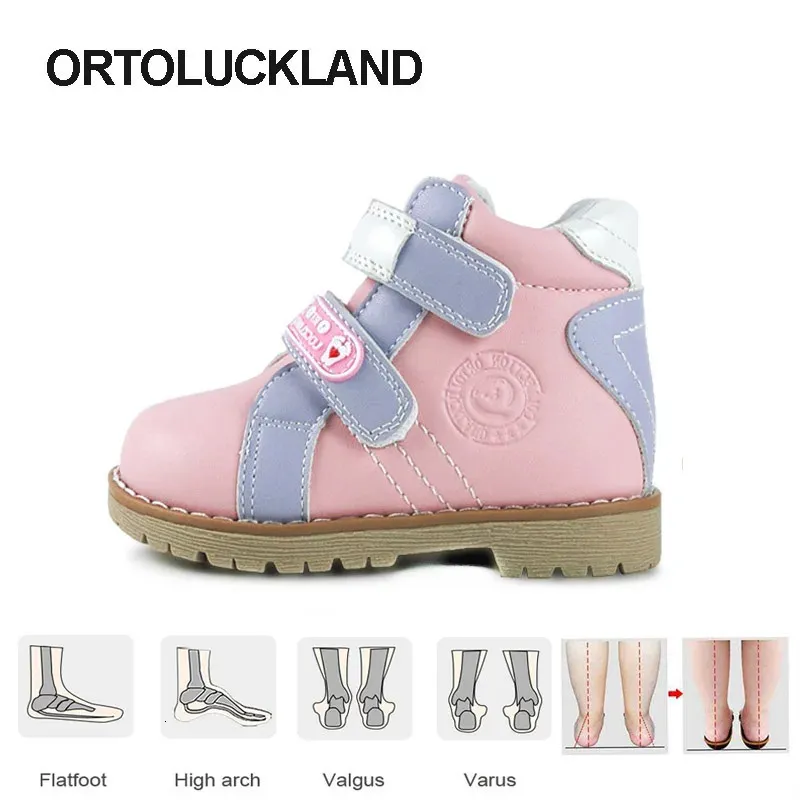 Sneakers Ortoluckland Baby Shoes Girl Toddler Orthopedic Casual Boots For Kids Boys Spring Autumn Running Footwear With Ortic Insula 231201