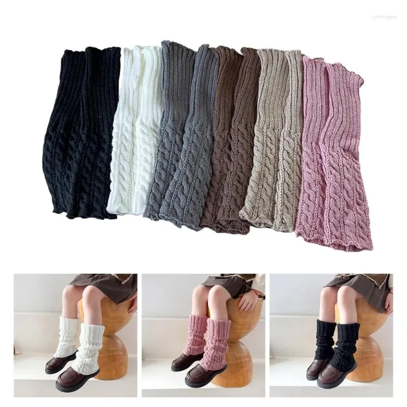 Women Socks Fashion Mashing for Little Girls Knee High Dark Leggings