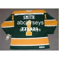 #1 GARY SMITH California Golden Seals 1970 CCM Vintage Home Hockey Jersey or custom any name or number retro Jersey