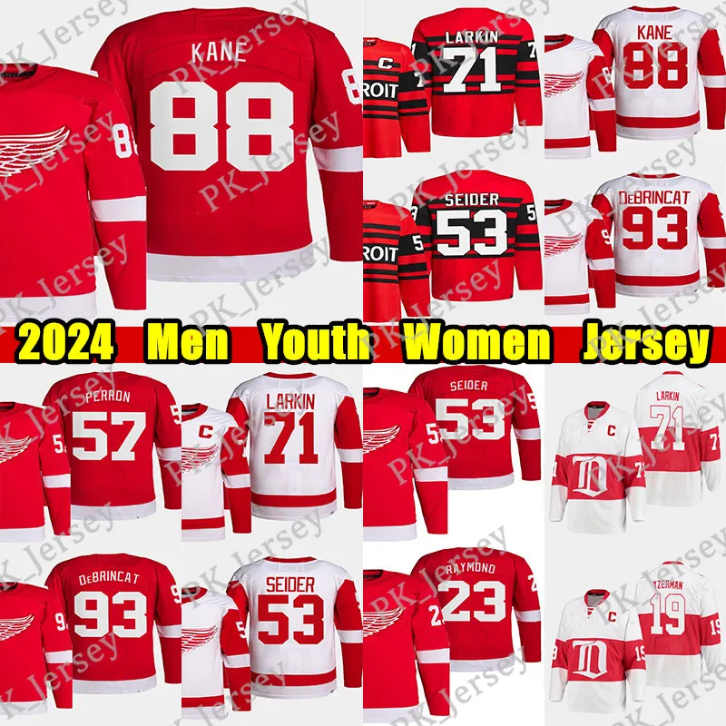 #88 Patrick Kane hockey jersey #93 Alex DeBrincat Dylan Larkin Moritz Seider David Perron Gordie Howe Steve Yzerman Lucas Raymond Custom Men Youth Women jerseys