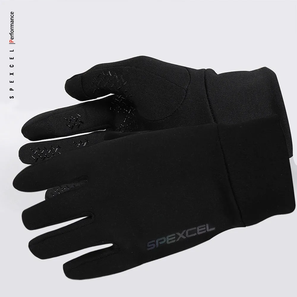 Rękawiczki sportowe Spexcel Pro Team Winter Thermal Runki Rowers Full Finger Road Race Rowery Rowery Black 231201