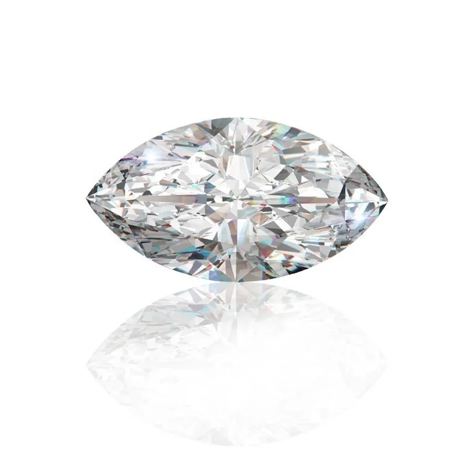 0 1Ct-3 0Ct2 4MM-7 14MM taille Marquise avec certificat D F couleur VVS clarté laboratoire diamant Moissanite pierre 3EX coupe diamant en vrac F2980