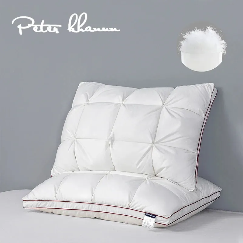 Kudde Peter Khanun 3D -bröd Vit gås nedkuddar för att sova fylld med 100% gås i sängkuddar King Queen Size Pillow 1 PCS 231130