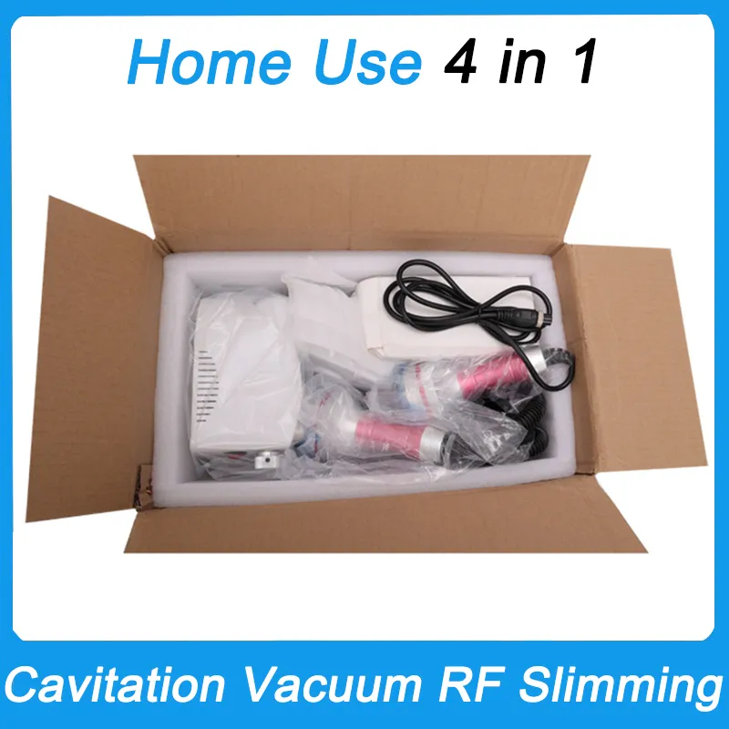 4 In 1 40K Cavitation RF Ultrasonic Vacuum Fat Reducer Cellulite Removal Radio Frequency Massager Body Shaping Sculpting Skin Tightening Lift Facial Slimming Tool