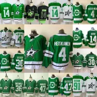 Hockey Jerseys Dallas``Stars 4 Miro Heiskanen 14 Jamie Benn 30 Ben Bishop 36 Zuccarello 47 Alexander Radulov 91 Tyler Seguin women youth