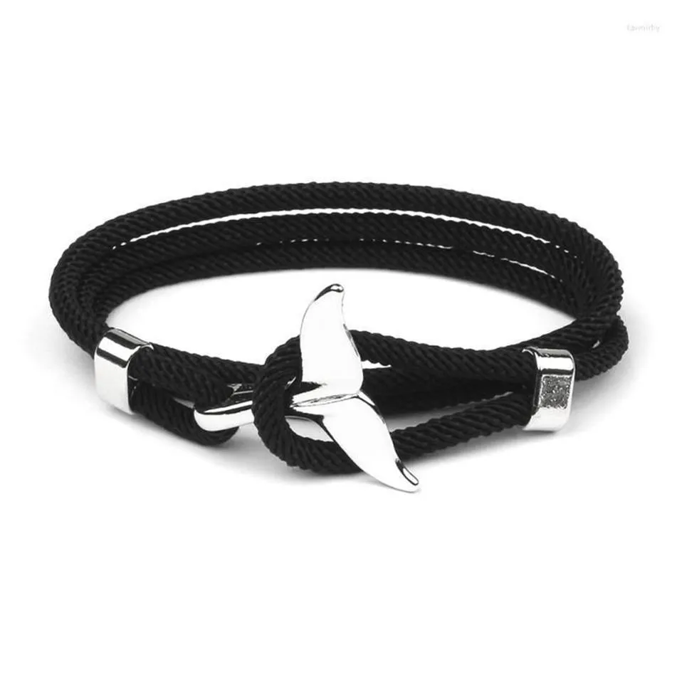 Bedelarmbanden Mode Dolfijn Vissenstaart Handgemaakt Touw Nautische Zeilen Brazalet Voor Vrouwen Mannen Surf Strand Sieraden Fawn22294I